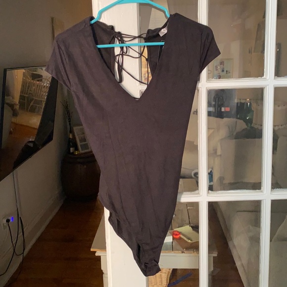 NWT Nasty Gal Sexy Lace Up Back Bodysuit - Picture 1 of 4